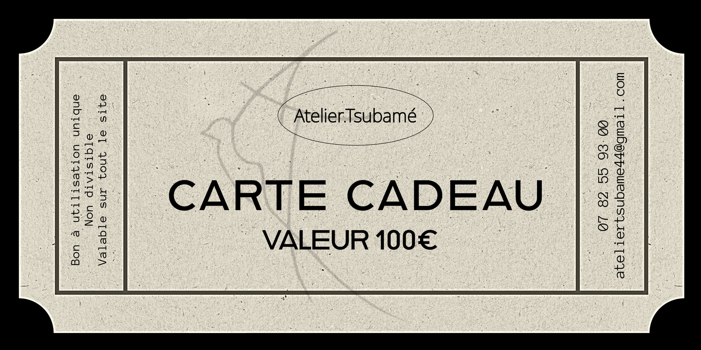 Carte cadeau à offrir - Valeur 100€